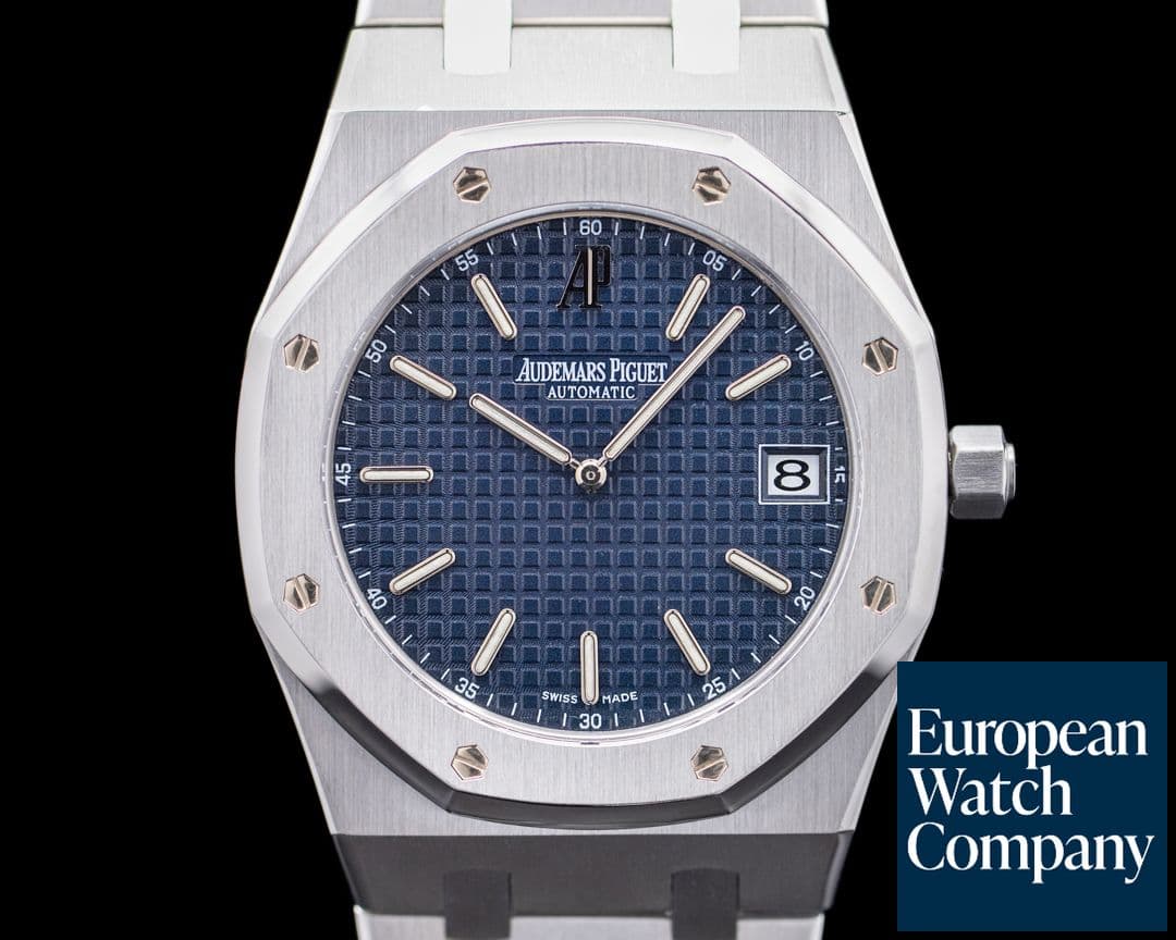 Image of Audemars Piguet Royal Oak 15202ST "Jumbo" Extra Thin Blue Dial SS 