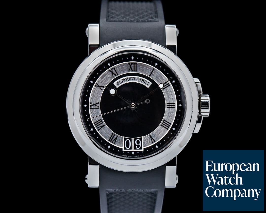 Image of Breguet Marine Big Date Black Dial SS / Rubber 