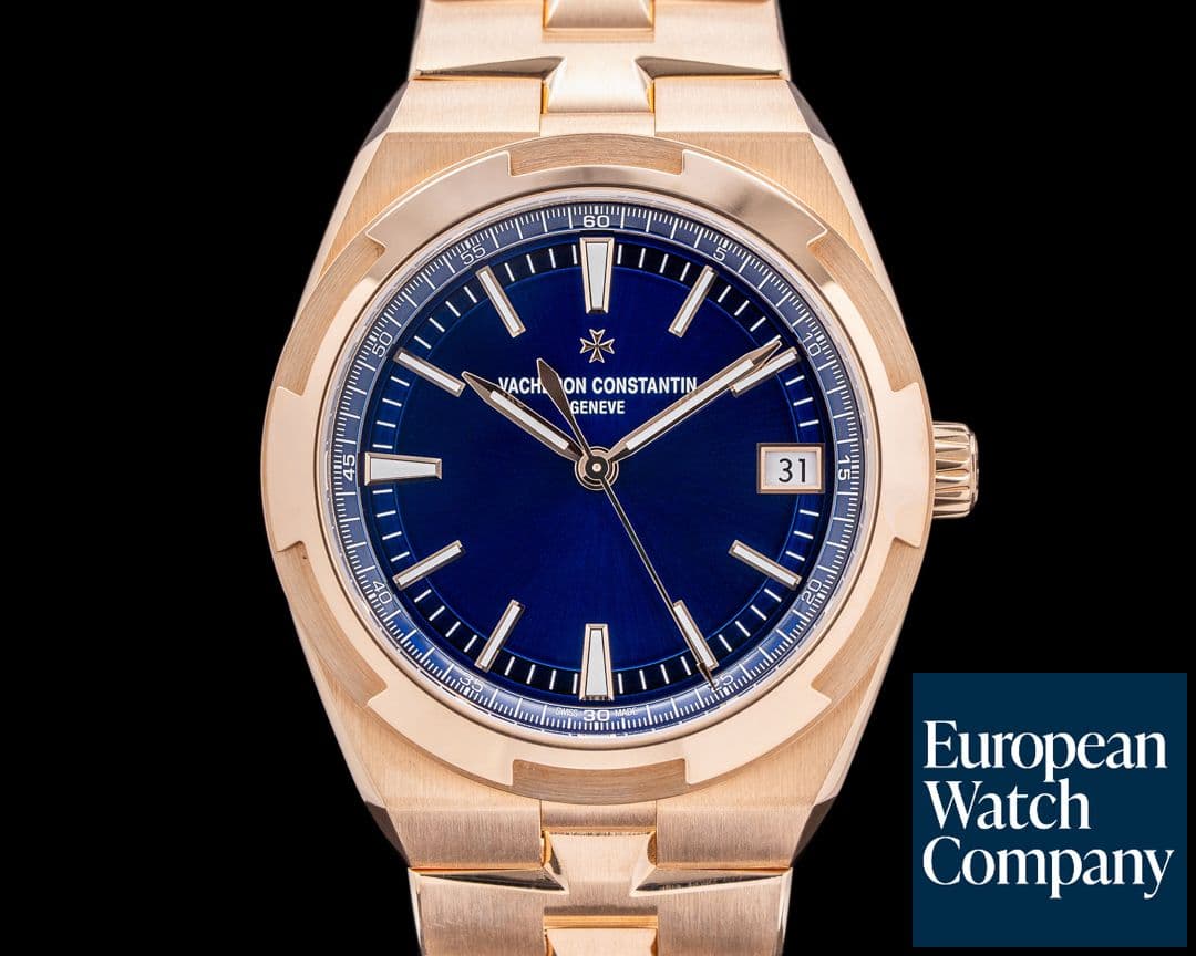 Image of Vacheron Constantin Overseas 4520V/210R Automatic 41mm Blue Dial Rose Gold NEW MODEL
