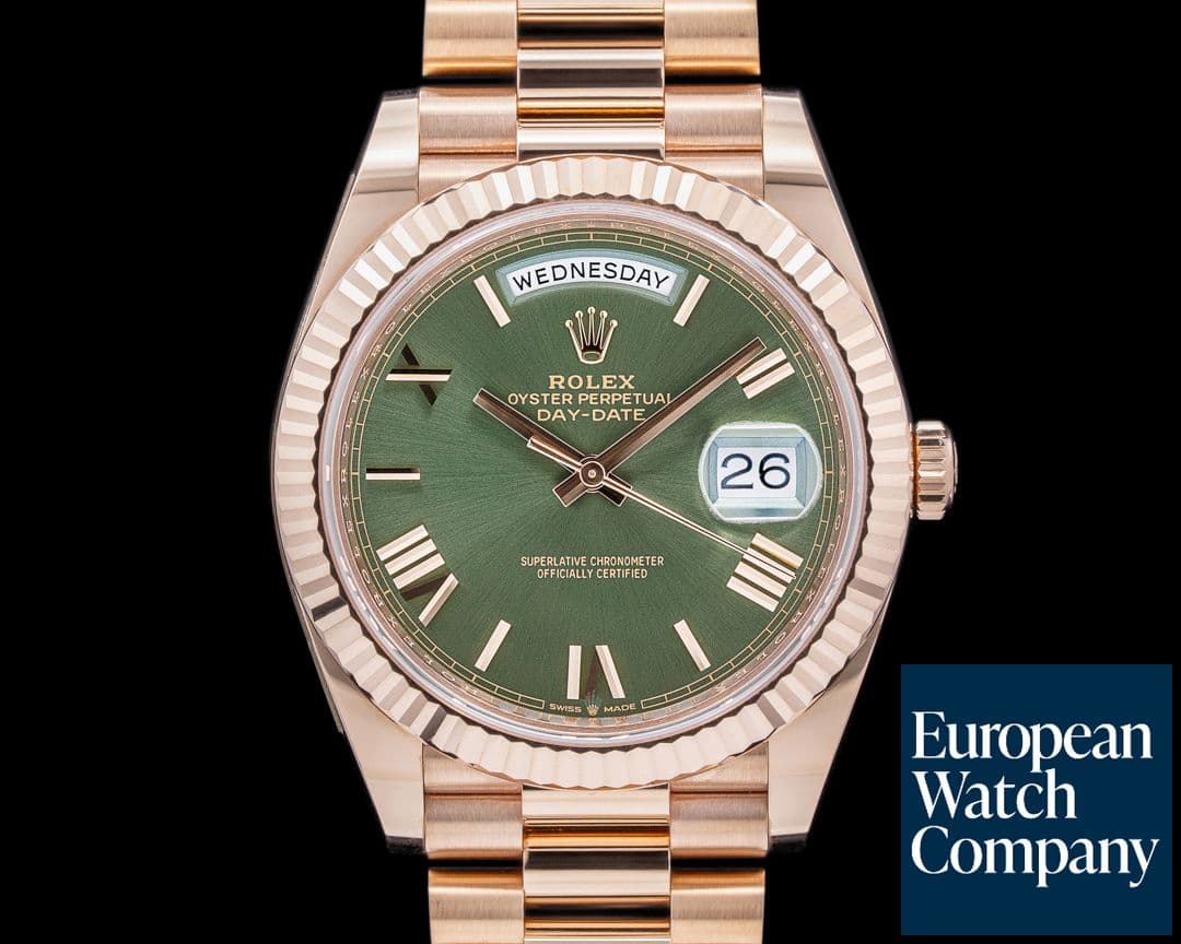 Image of Rolex Day Date Presidential Everose Gold Green Dial 40MM 2019