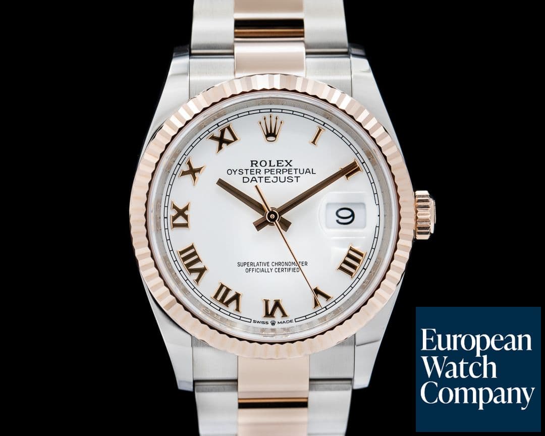 Image of Rolex Datejust 36 126231 White Roman Dial 18k/SS UNWORN