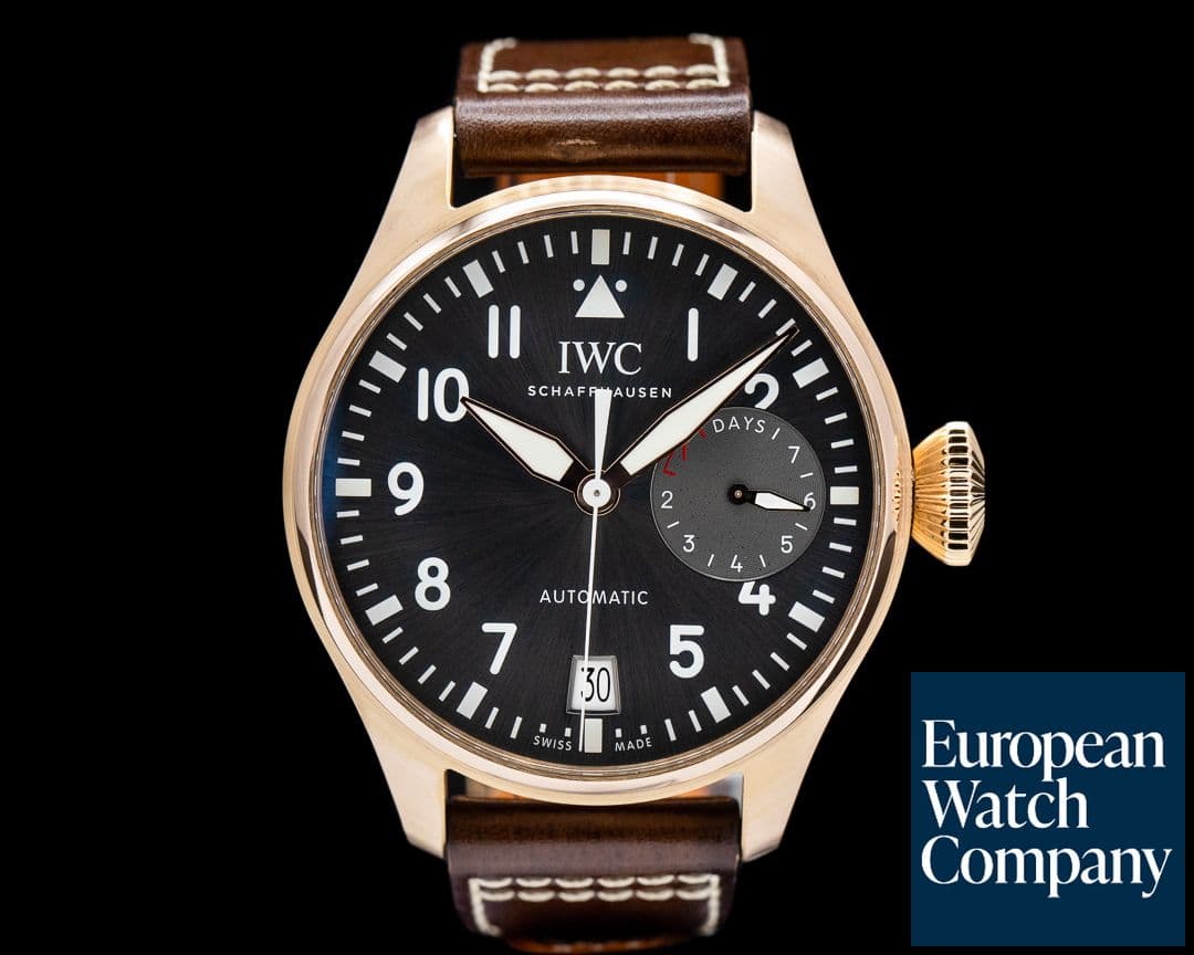 Image of IWC Big Pilot 18k Rose Gold Grey Dial