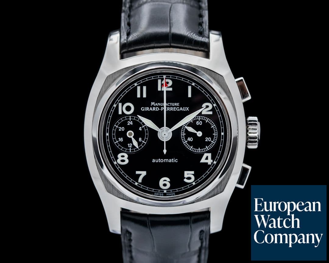 Image of Girard Perregaux Vintage 1960 Black Dial Chronograph Automatic SS