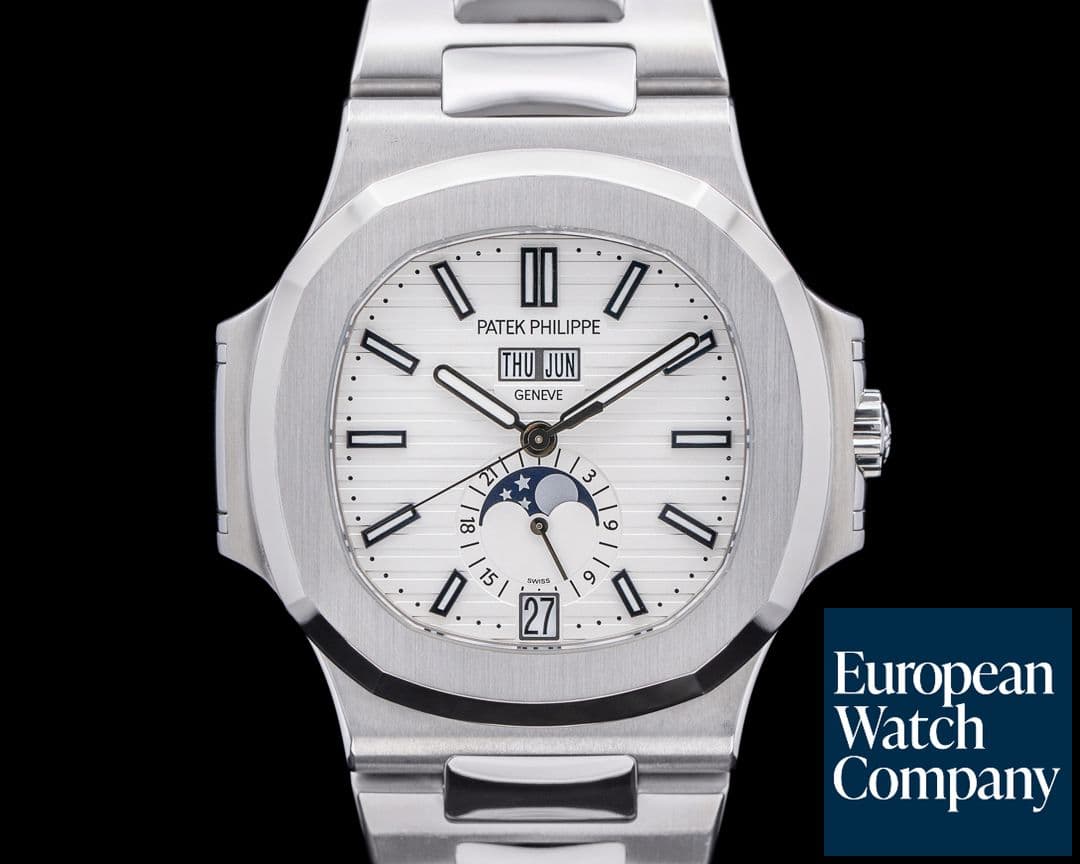 Image of Patek Philippe Nautilus Annual Calendar 5726 Moon White Dial SS 