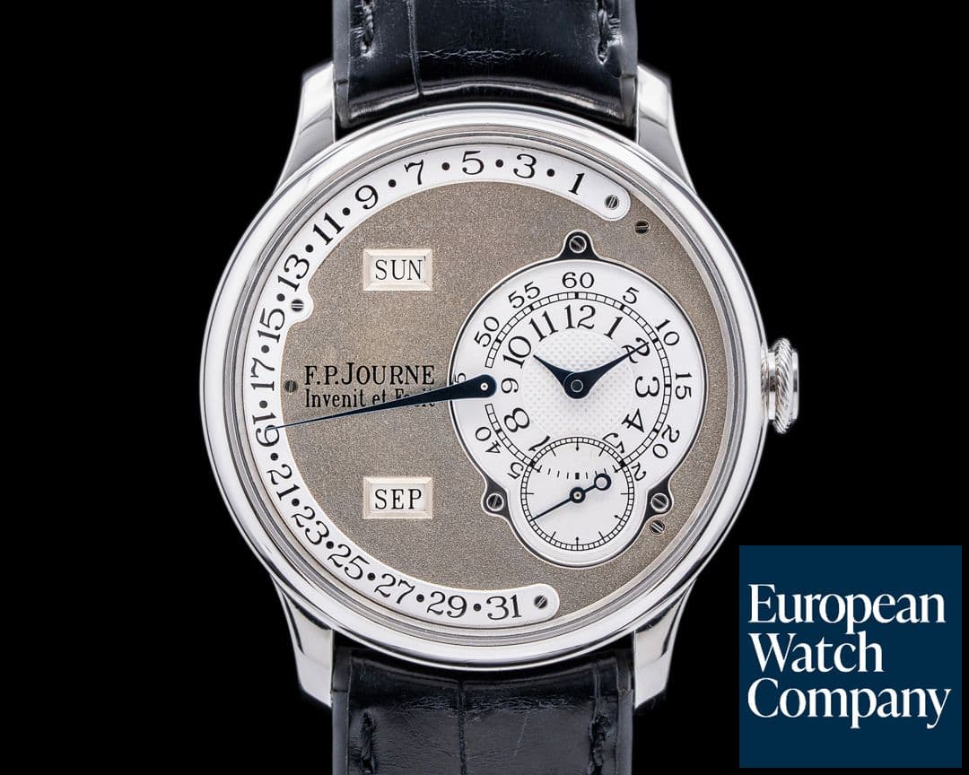 Image of F. P. Journe Octa Calendrier Platinum / Silver Dial 38MM 2004 BRASS MOVEMENT 