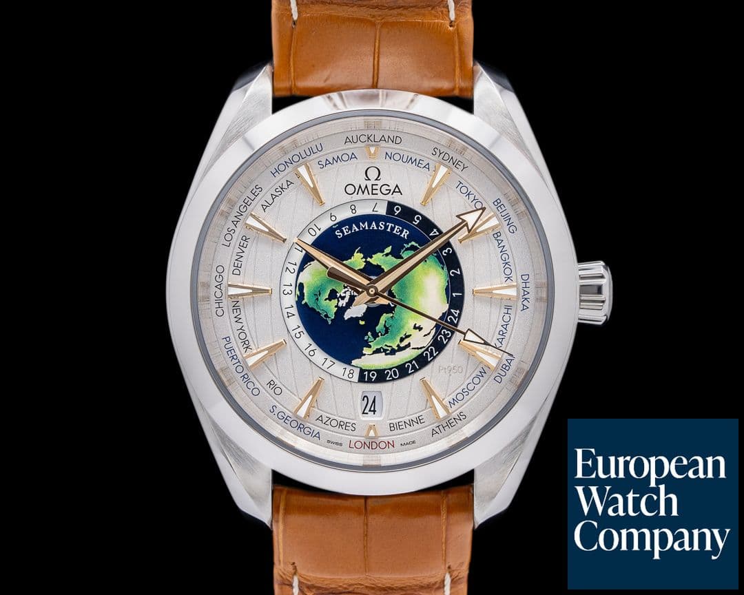 Image of Omega Aqua Terra Co-Axial Master Chronometer GMT Worldtimer PLATINUM