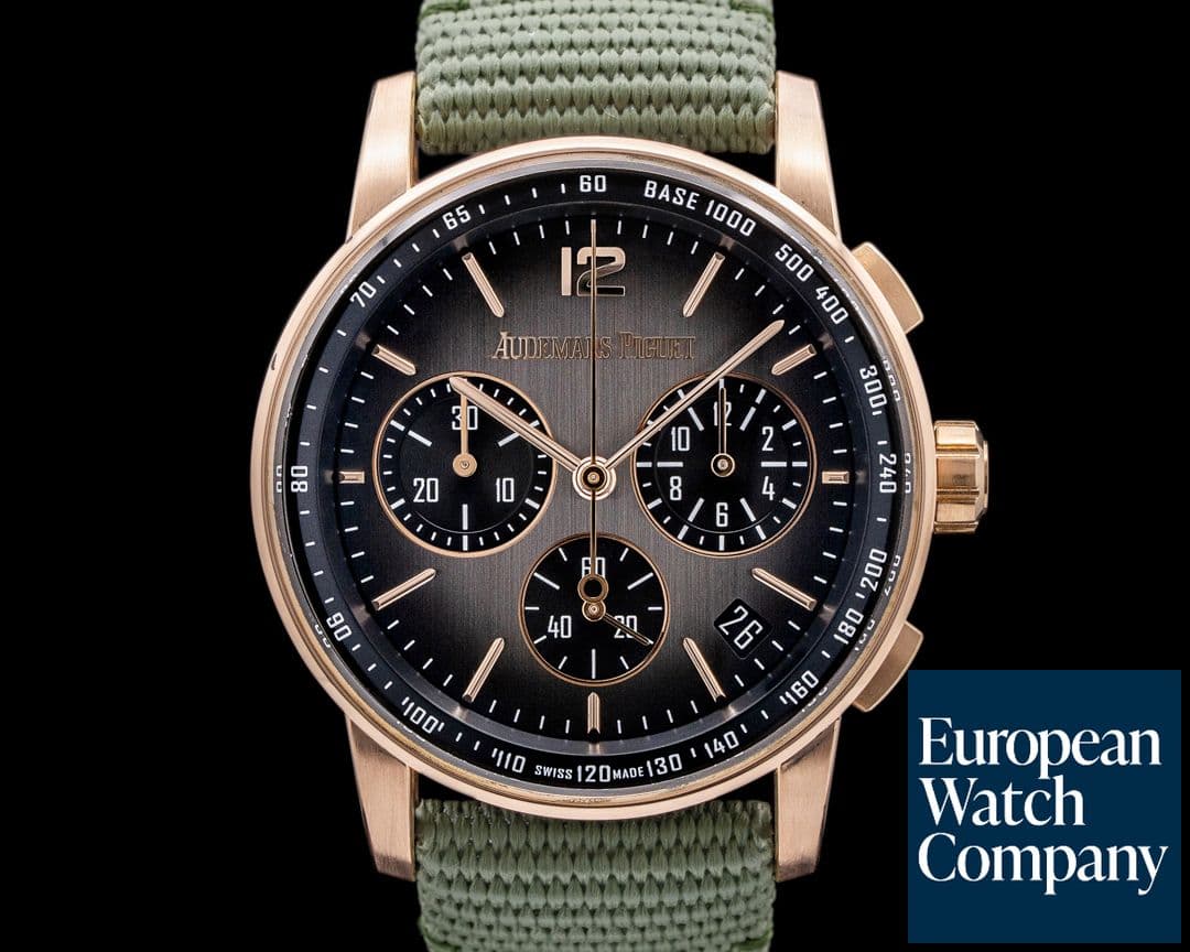 Image of Audemars Piguet Code 11:59 Chronograph 18k Rose Gold / Ceramic Smoked Grey Dial