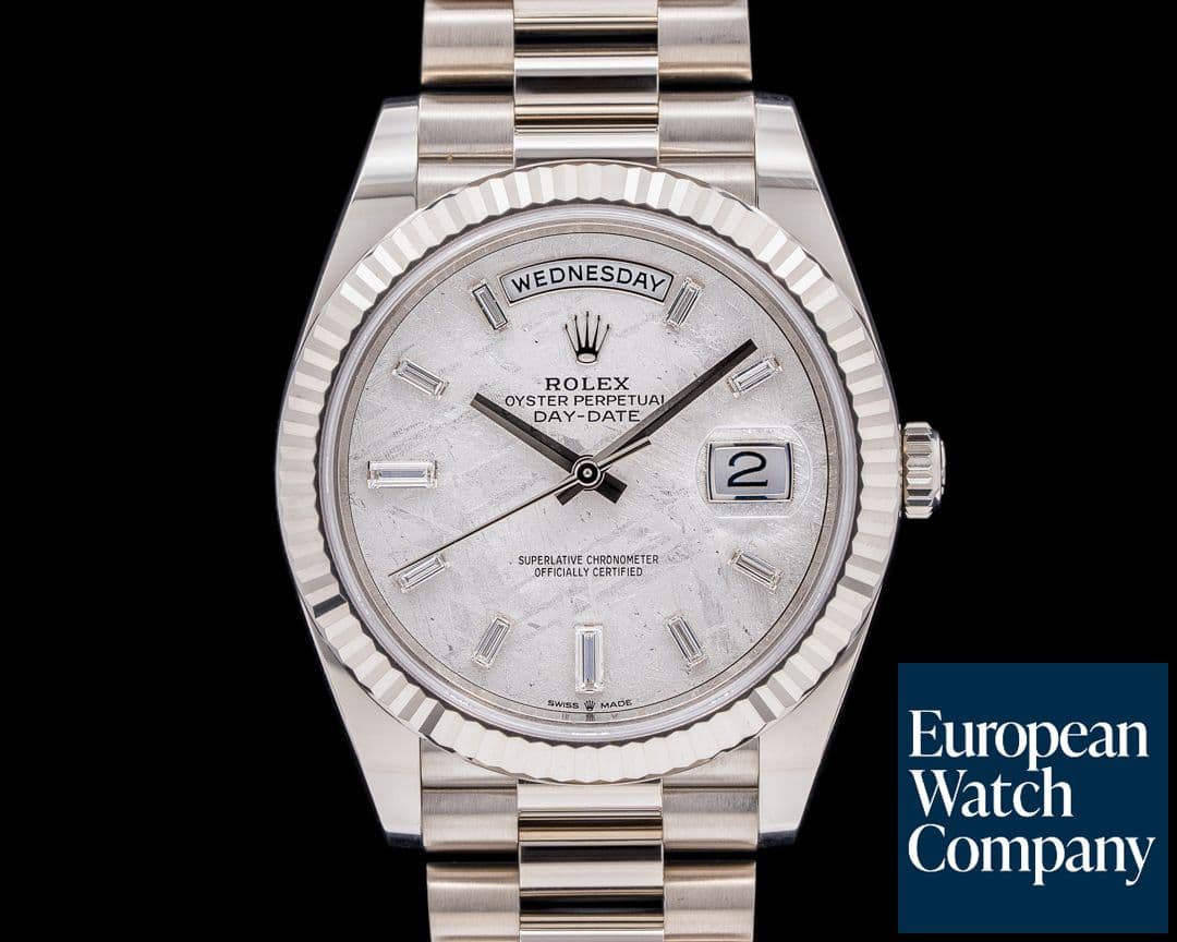 Image of Rolex Day Date 228239 President 18K White Gold Meteorite Diamond Dial