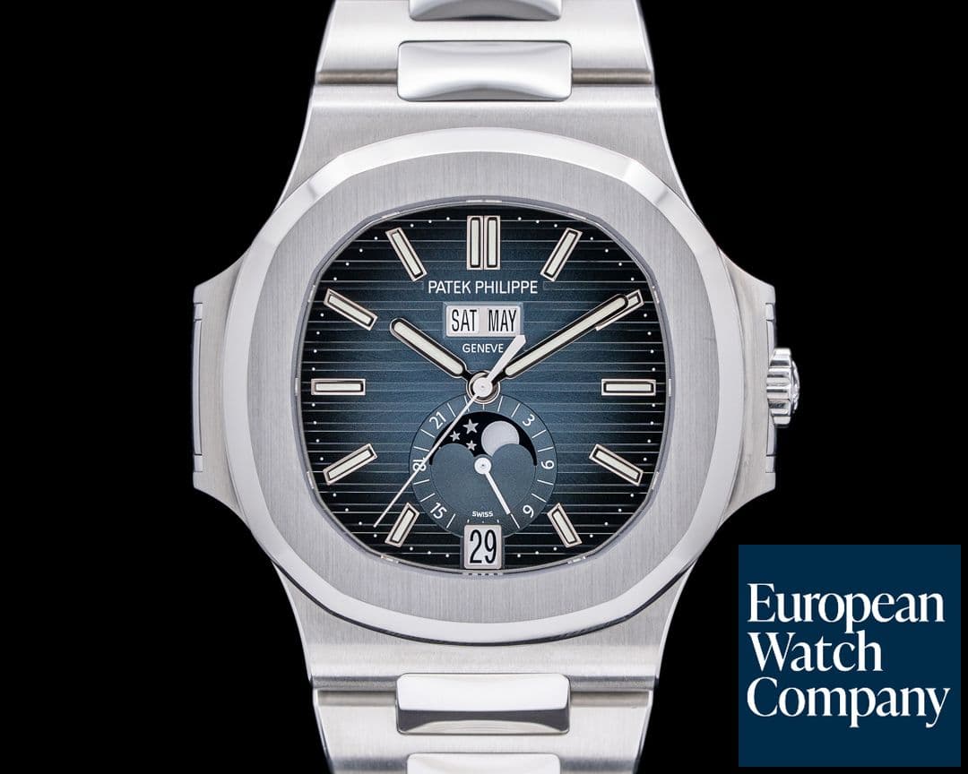 Image of Patek Philippe Nautilus Annual Calendar 5726 Moon Blue Dial SS