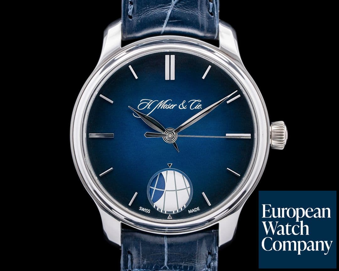 Image of H. Moser and Cie. Endeavour Perpetual Moon Platinum Blue Dial
