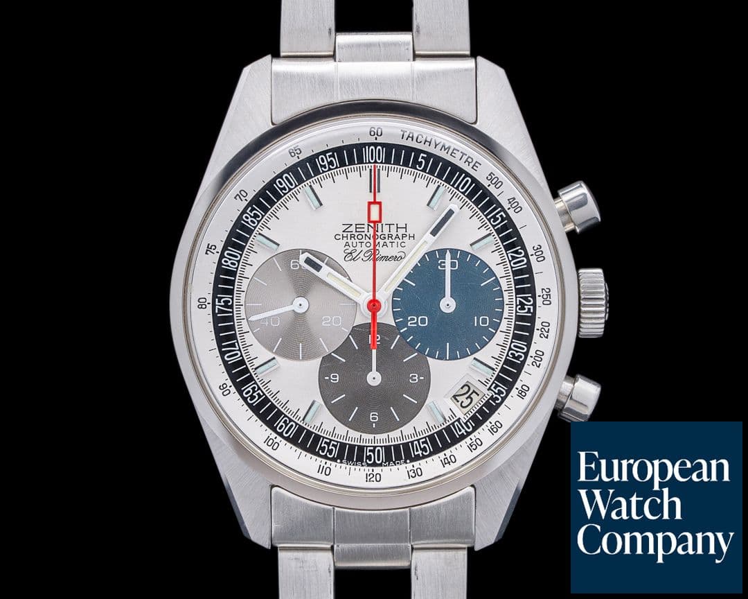 Image of Zenith A386 Vintage El Primero Tri Color RARE SS Circa 1969