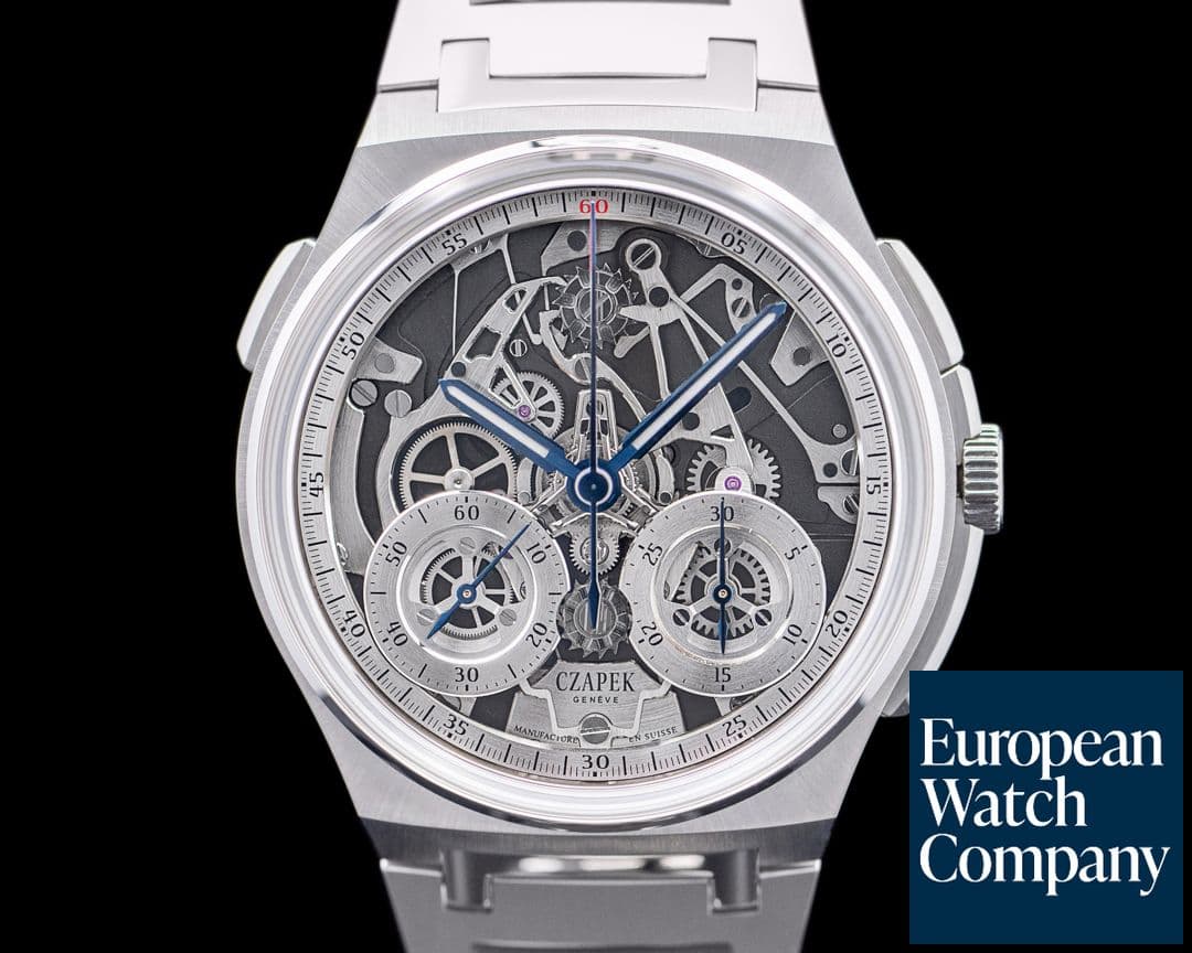 Image of Czapek & Cie Antarctique Chronograph Rattrapante Silver Grey LE