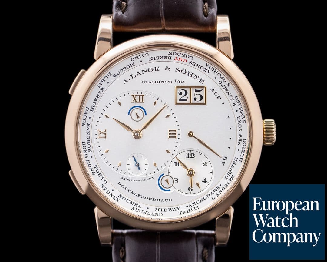Image of A. Lange and Sohne Lange 1 Time Zone 116.032 18K Rose Gold 