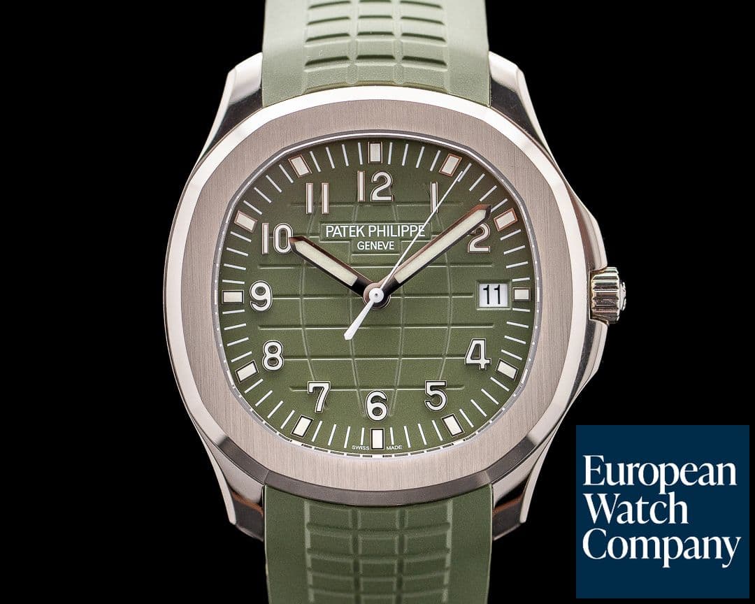 Image of Patek Philippe Aquanaut 5168G 18K White Gold / Khaki Green Dial UNWORN