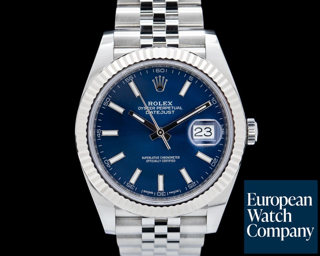 Image of Rolex Datejust 41 Blue Stick Dial SS/SS