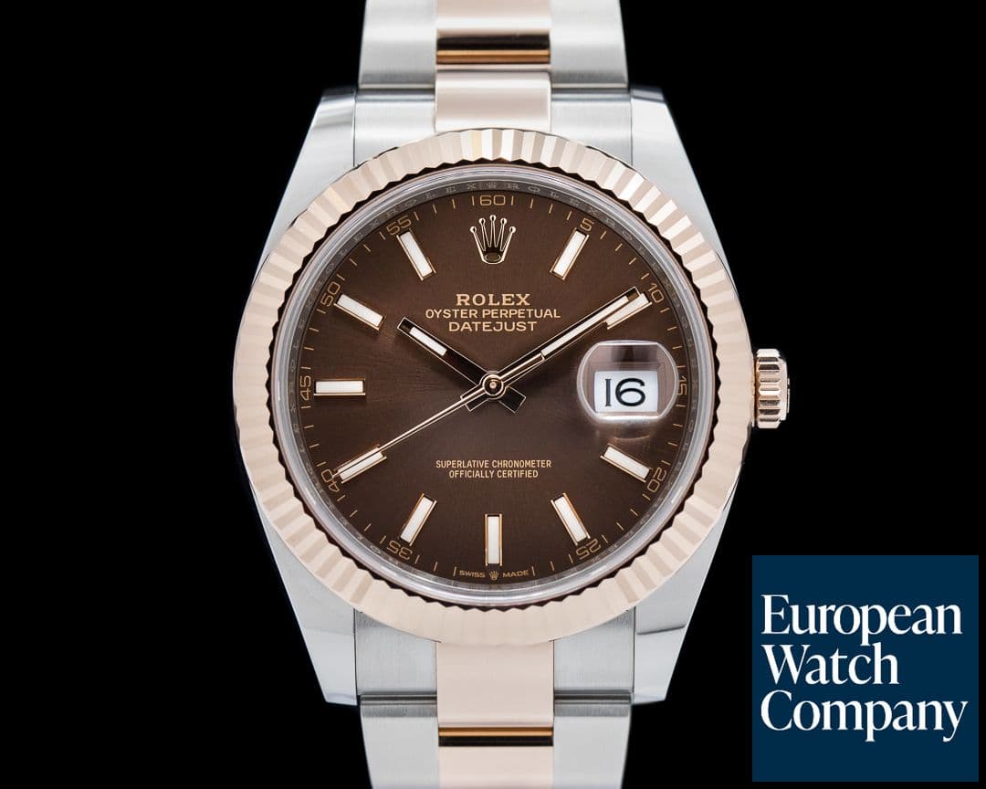 Image of Rolex Datejust 41 126331 Tobacco Brown Dial 18K Rose/SS
