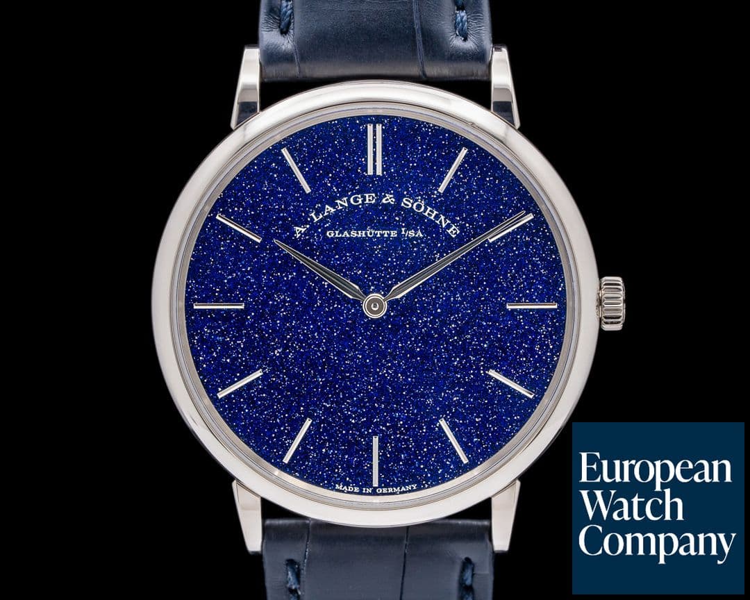 Image of A. Lange & Söhne Saxonia Thin Manual Wind Blue Gold-Flux Dial 
