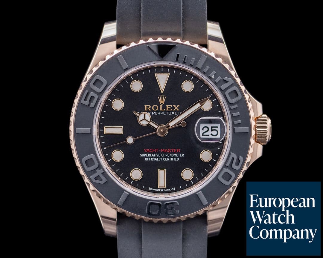 Image of Rolex Yacht Master 18K Rose Gold / Rubber MIDSIZE 37MM 2024