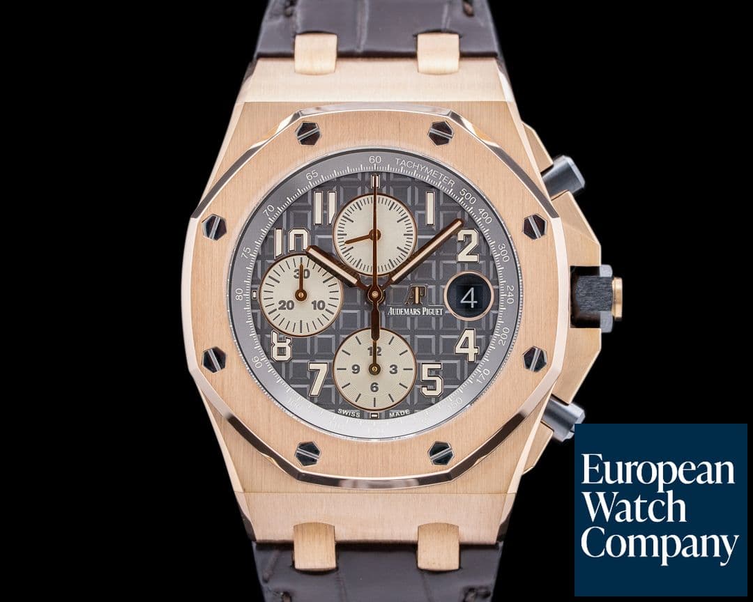 Image of Audemars Piguet Royal Oak Offshore 18k Rose Gold / Alligator 