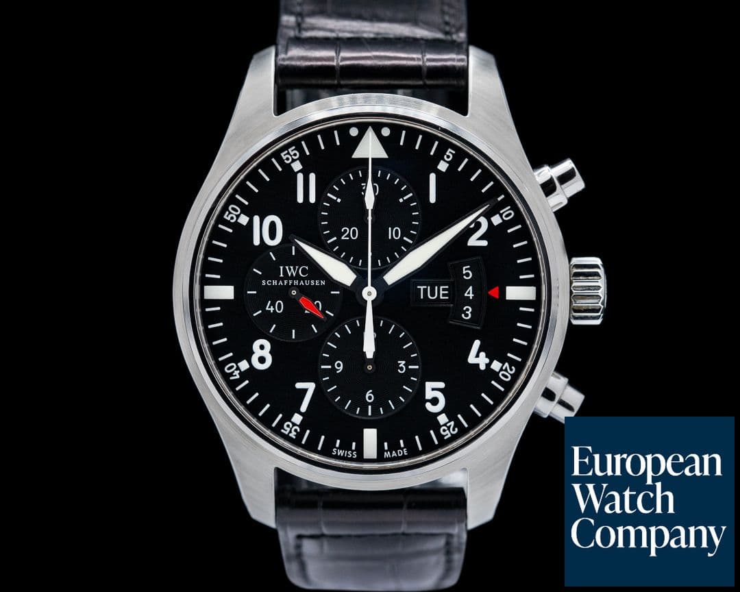 Image of IWC Pilot Chronograph SS Black Dial 43MM