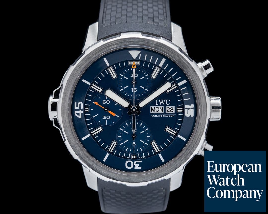 Image of IWC Aquatimer Chronograph SS / Rubber Blue Dial 