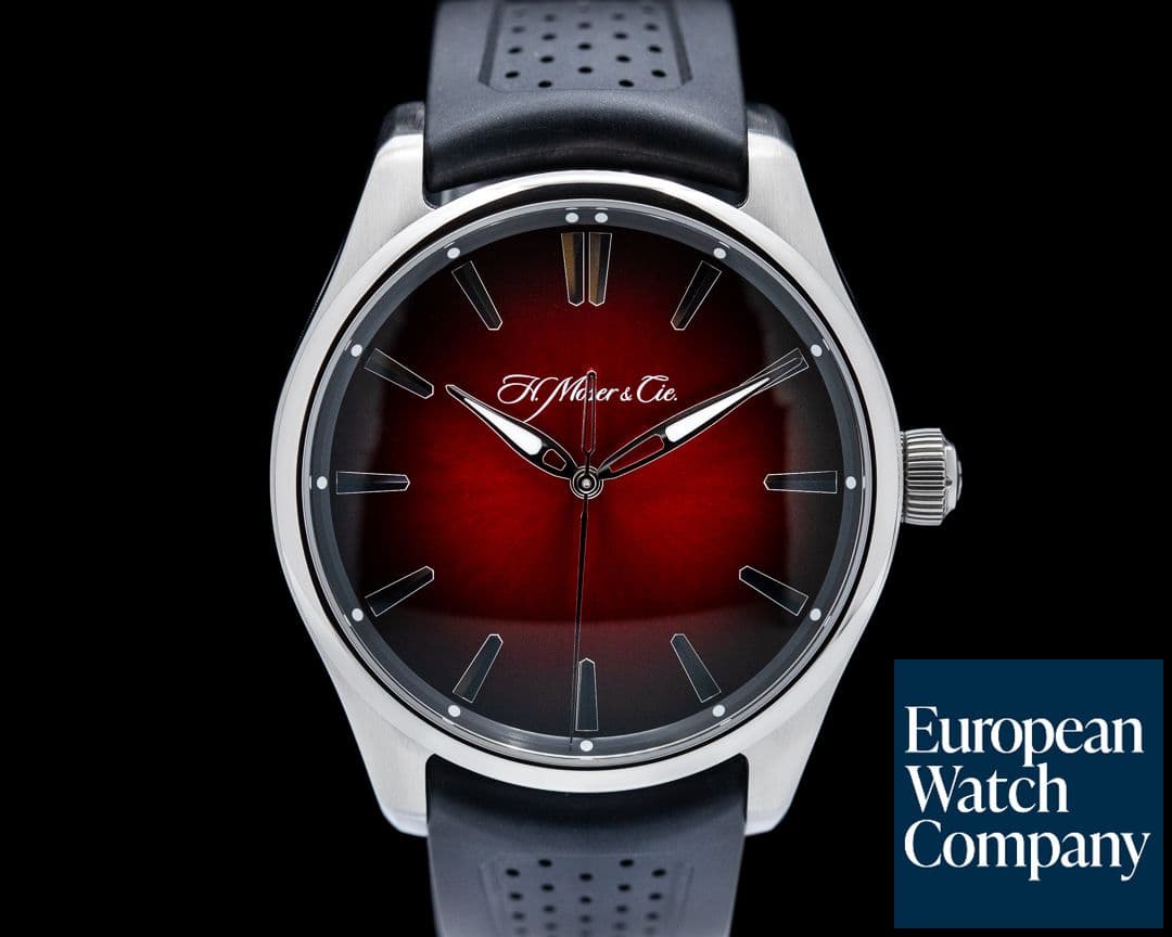Image of H. Moser and Cie. Pioneer Centre Seconds SS Red Fume Dial