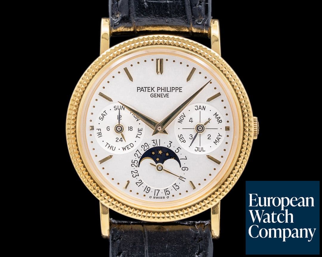 Image of Patek Philippe Perpetual Calendar 18K YG Hobnail Bezel