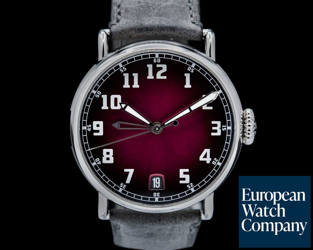 Image of H. Moser and Cie. Heritage Dual Time Fume Burgundy Dial 2023