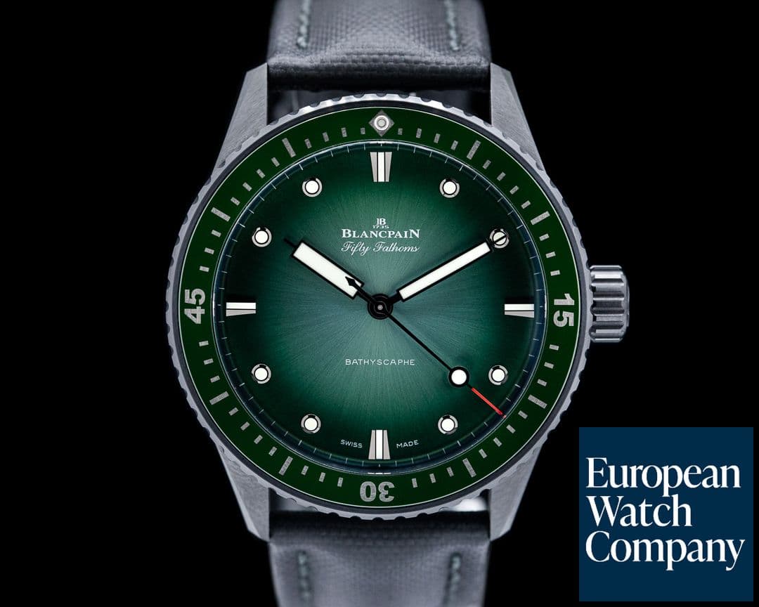 Image of Blancpain Fifty Fathoms Bathyscaphe Mokarran Tropical Green Dial Limited 2020