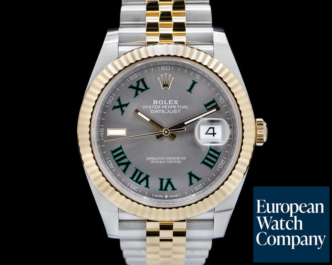 Image of Rolex Datejust 41 126333 Wimbledon Slate Roman Dial 18k/SS 2023