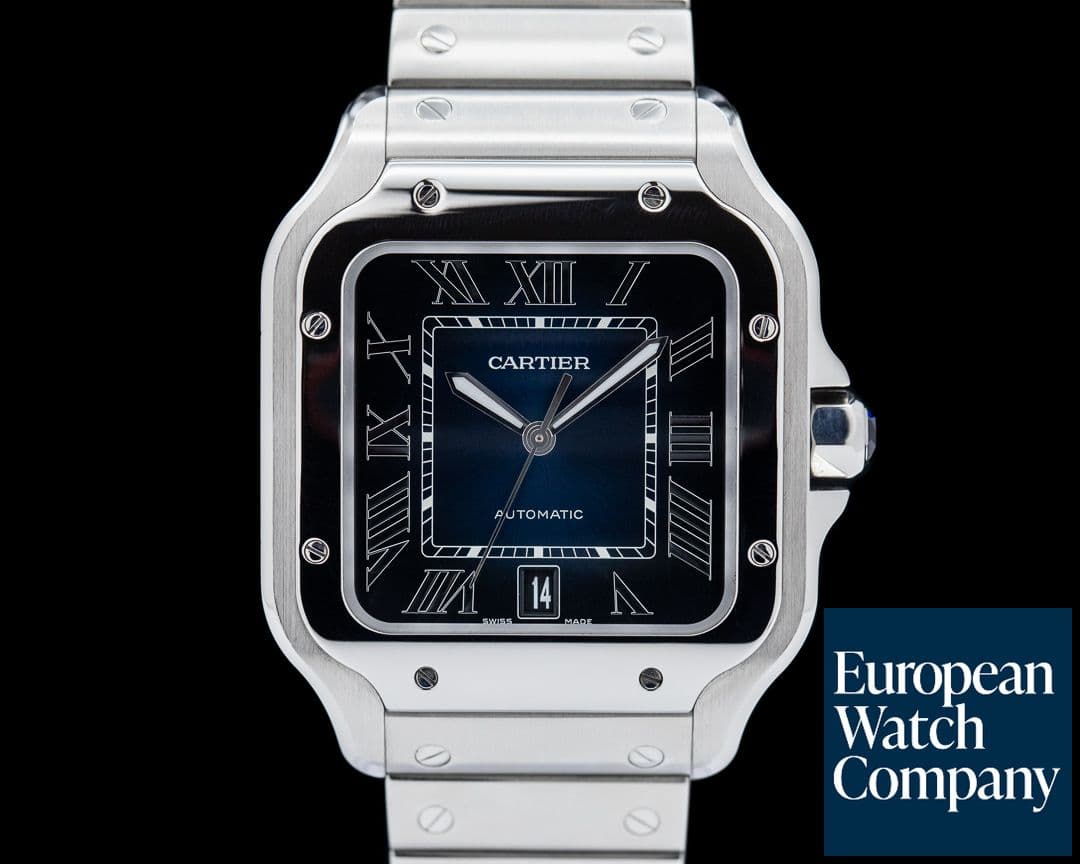 Image of Cartier Santos Large SS / SS Blue Dial Automatic