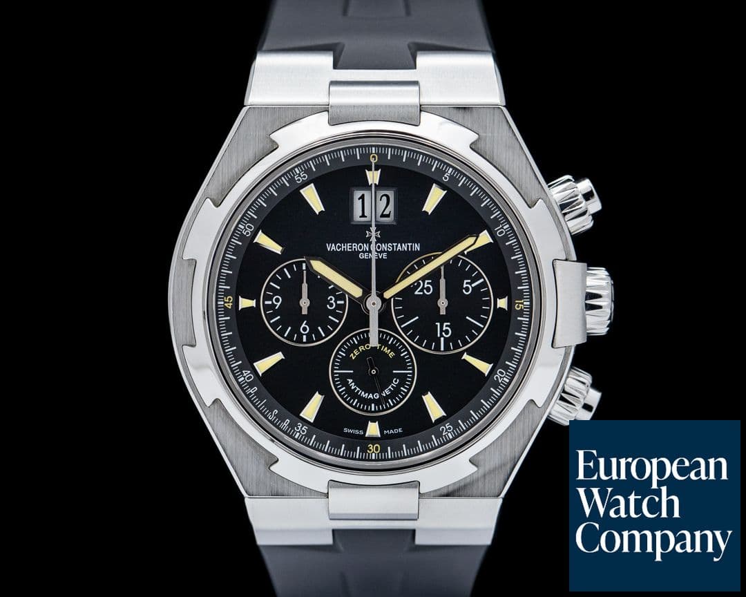 Image of Vacheron Constantin Overseas Chronograph SS / Rubber Black Dial "PISA" Limited RARE 