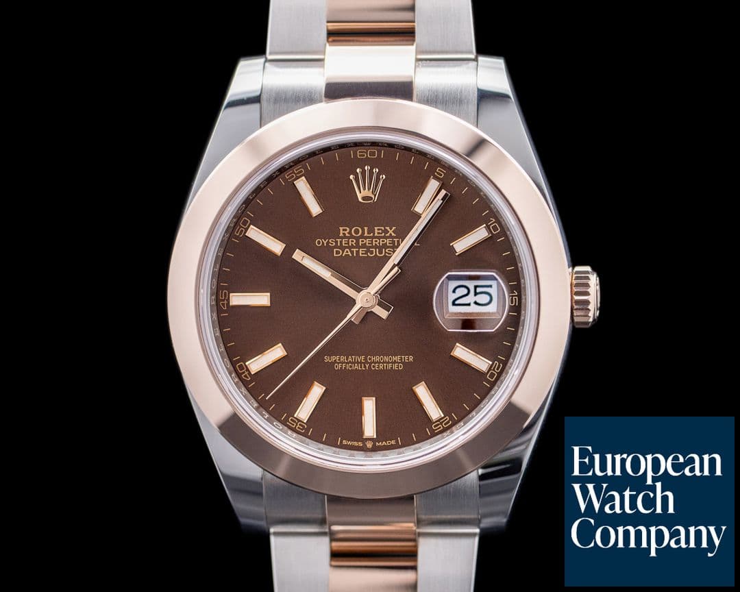 Image of Rolex Datejust 41 126301 Tobacco Brown Dial 18K Rose/SS 2021 