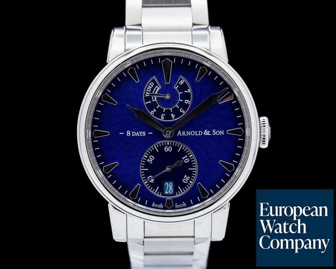 Image of Arnold & Son Eight-Day Royal Navy Power Reserve Blue Dial ss/ss