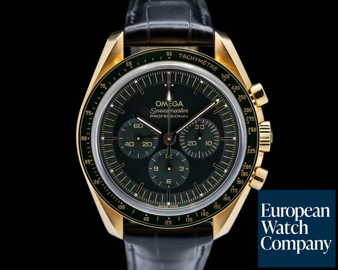 Image of Omega Speedmaster Professional "Moonshine" 18k YG Green Dial 