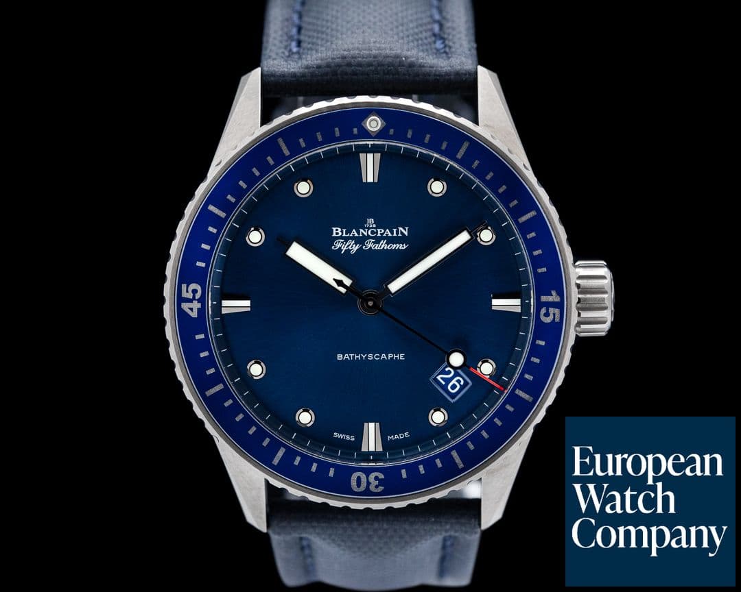 Image of Blancpain Fifty Fathoms Bathyscaphe Ceramic Blue 