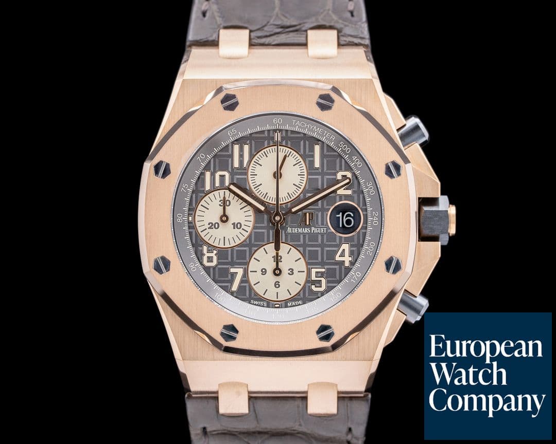 Image of Audemars Piguet Royal Oak Offshore 18k Rose Gold / Alligator 