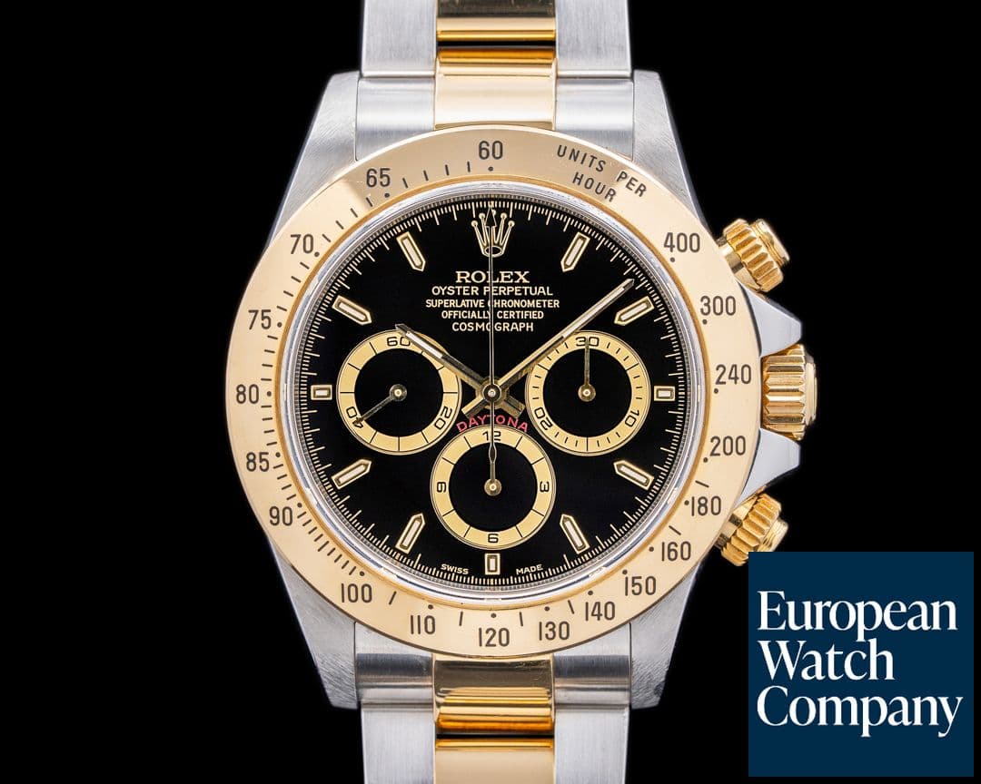 Image of Rolex Zenith Daytona Cosmograph SS/18k YG Black Dial