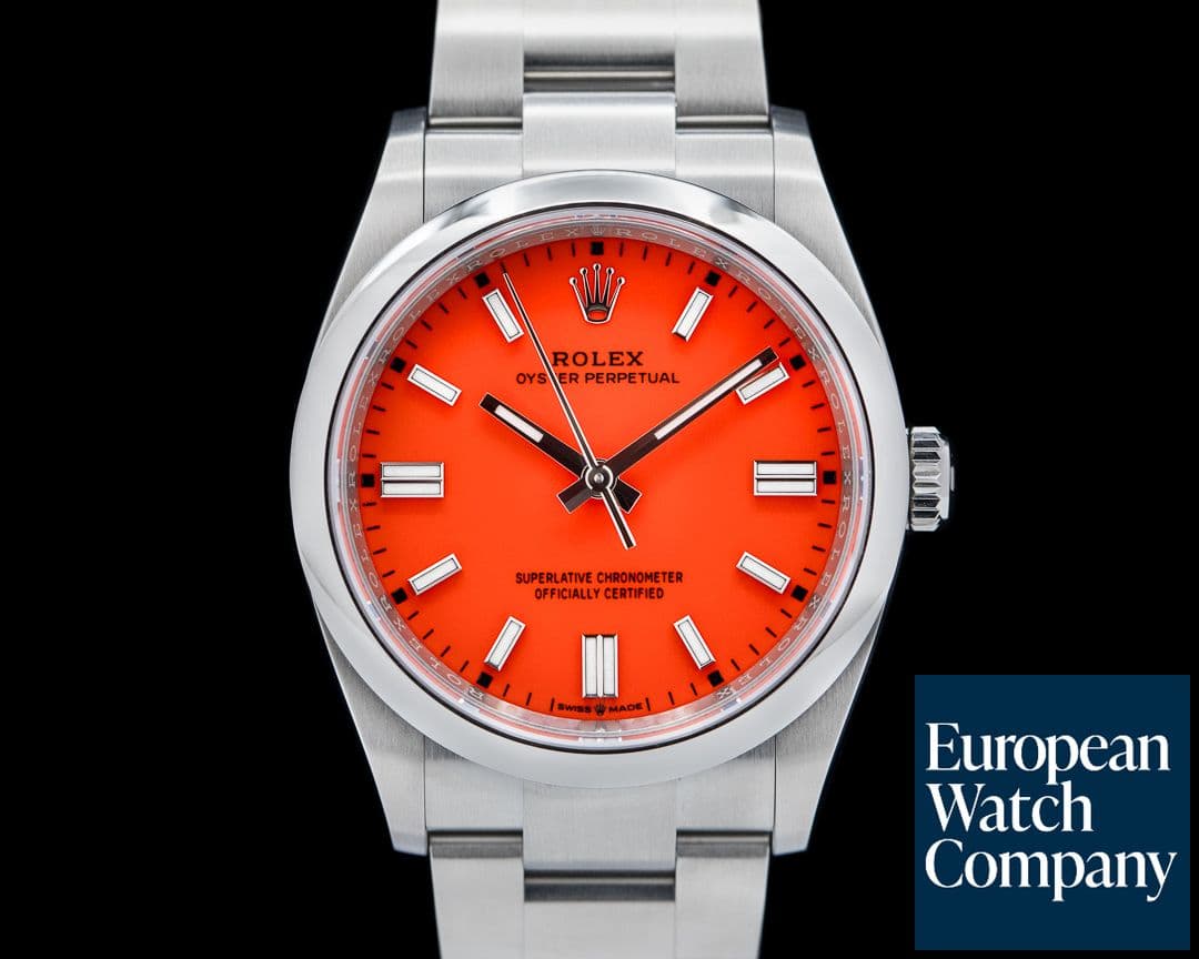 Image of Rolex Oyster Perpetual 126000 36MM SS Coral Red