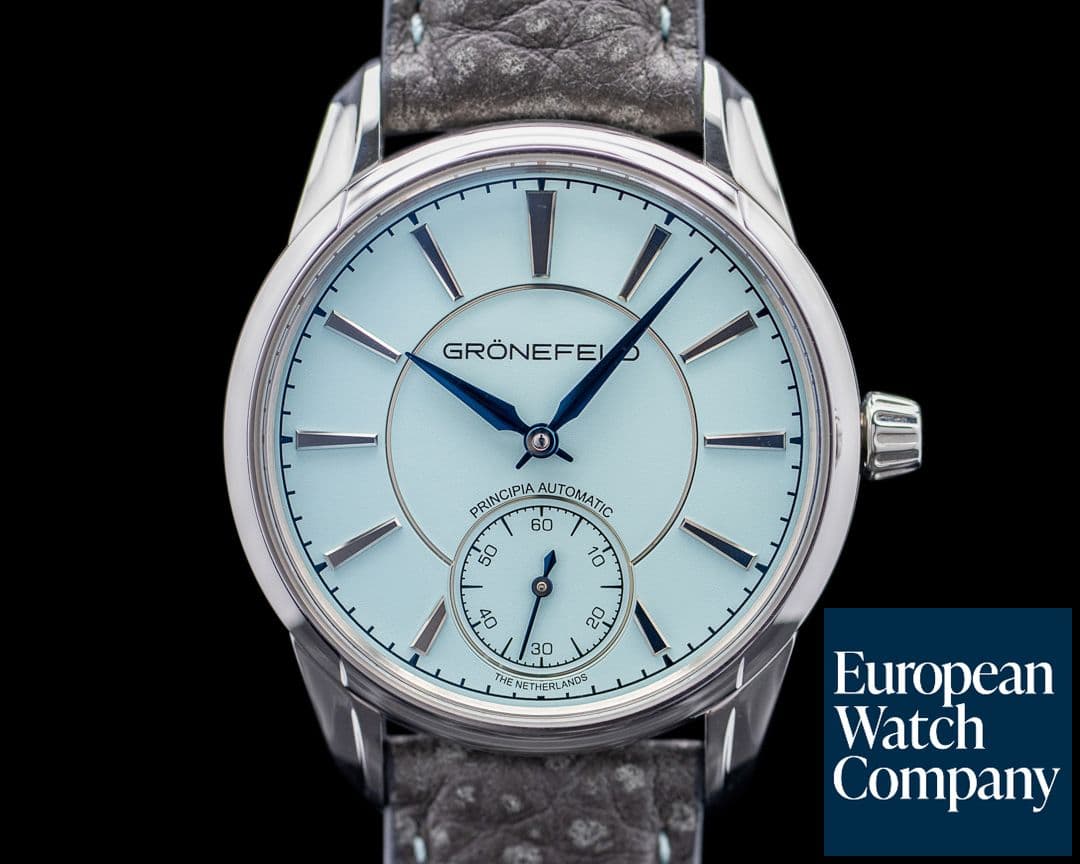 Image of Gronefeld 1941 Principia Automatic Steel Turquoise Tiffany Dial UNWORN