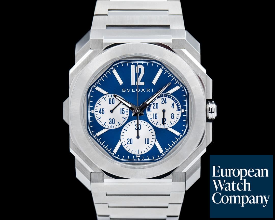 Image of Bulgari Octo Finissimo Chronograph GMT SS / Blue 