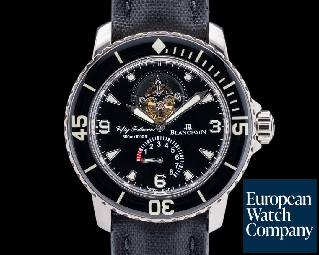 Image of Blancpain Fifty Fathoms 8-Day Tourbillon 18K White Gold / Kevlar