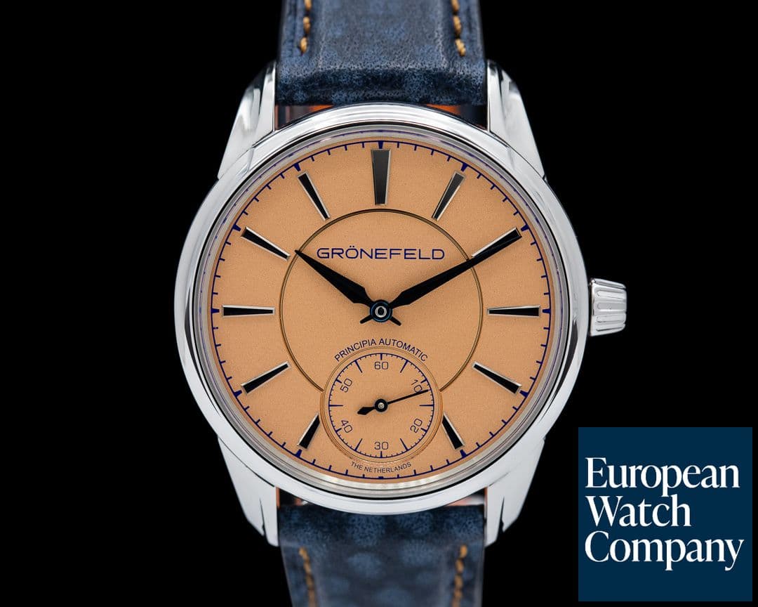 Image of Gronefeld 1941 Principia Automatic Steel Salmon Dial 