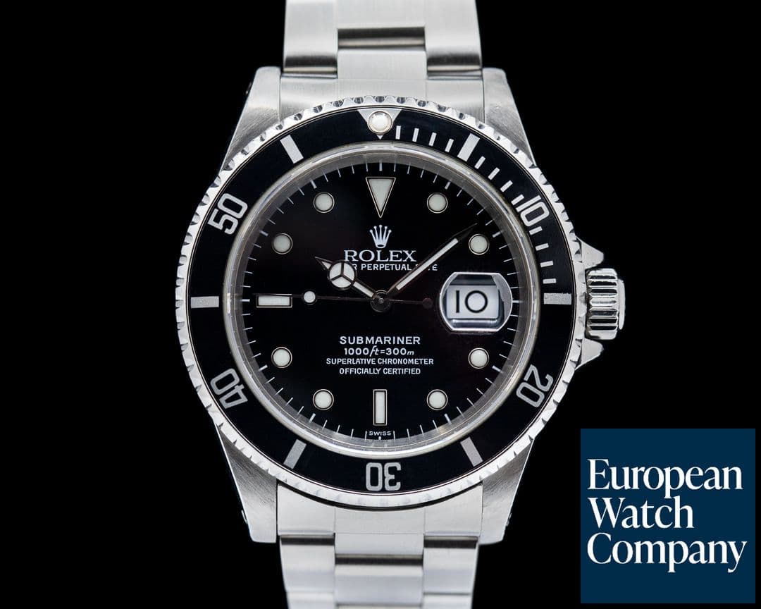 Image of Rolex Submariner SS Black Dial Circa 1998 "Swiss Only" Dial