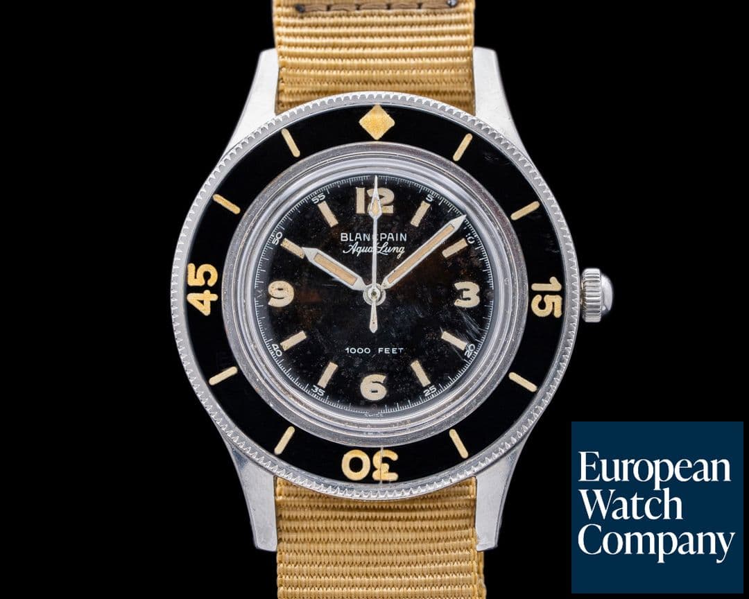 Image of Blancpain Vintage Fifty Fathoms Aqualung 1000FT  "Jacques Cousteau" 41MM