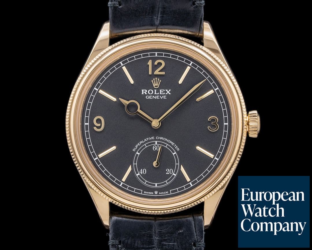 Image of Rolex Perpetual 1908 18k YG Black Dial 