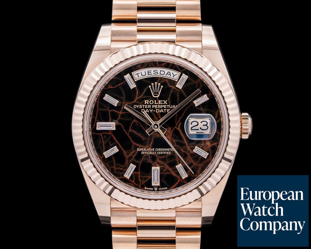 Image of Rolex Day Date President Everose Gold Eisenkiesel Diamond Dial 40MM UNWORN