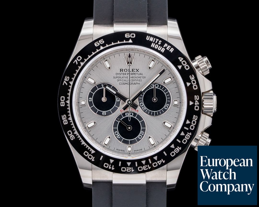Image of Rolex Daytona 116519 18K White Gold Ceramic Oysterflex Silver Dial