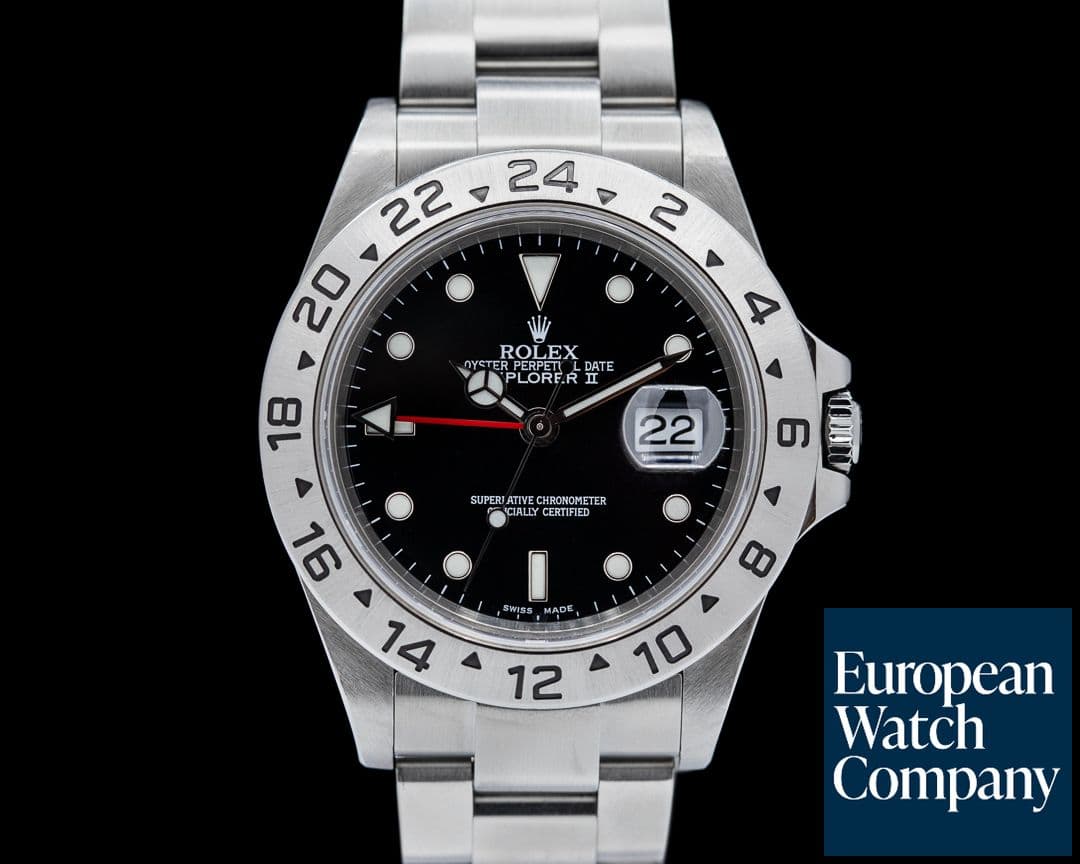 Image of Rolex Explorer II SS Black Dial 16570 Full Set