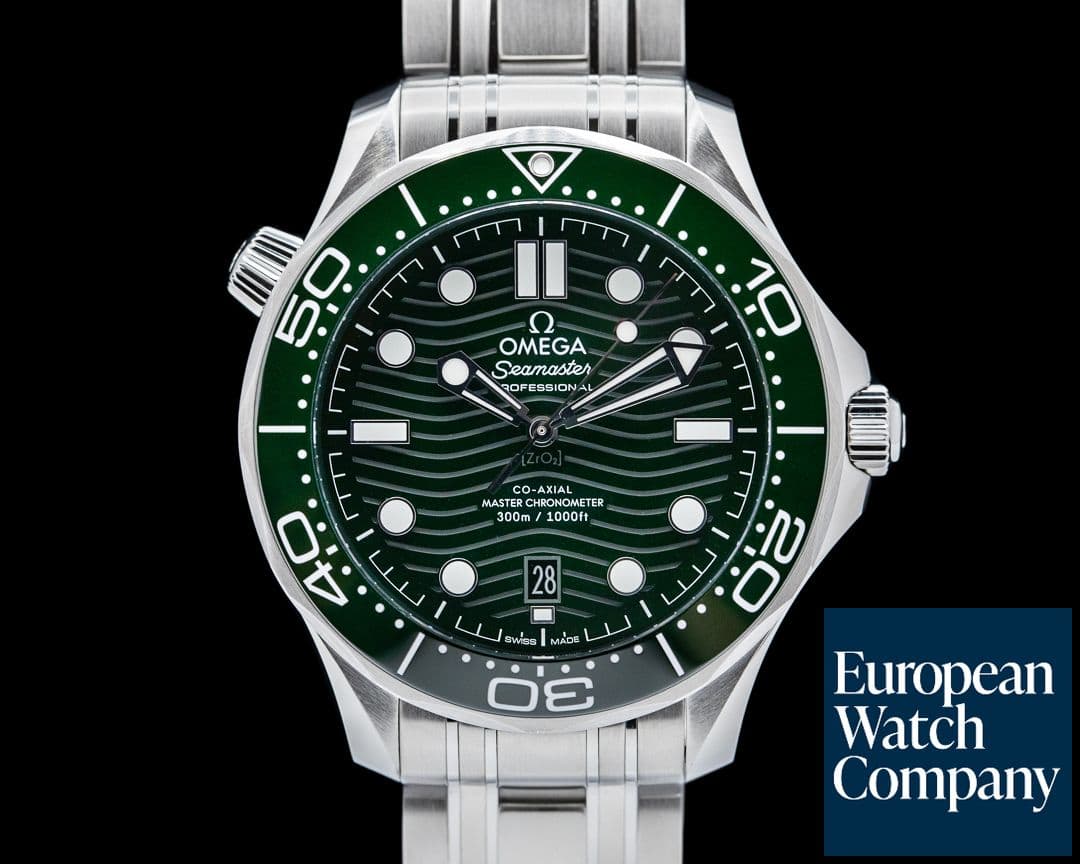 Image of Omega Seamaster Diver 300M Co-Axial Master Chronometer SS / SS Green Dial / Gr